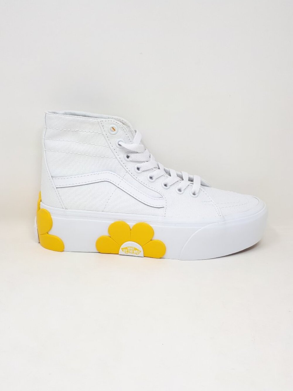 Vans Sk8-Hi Tapered Stackform Platform Shoe Sneaker White Flower Womens Size NEW